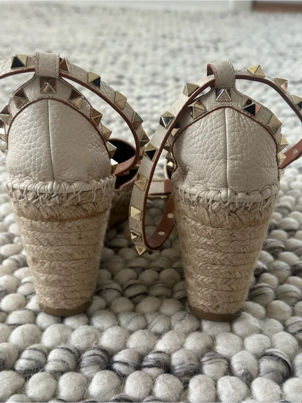 Valentino  Rockstud espadrille  sandal